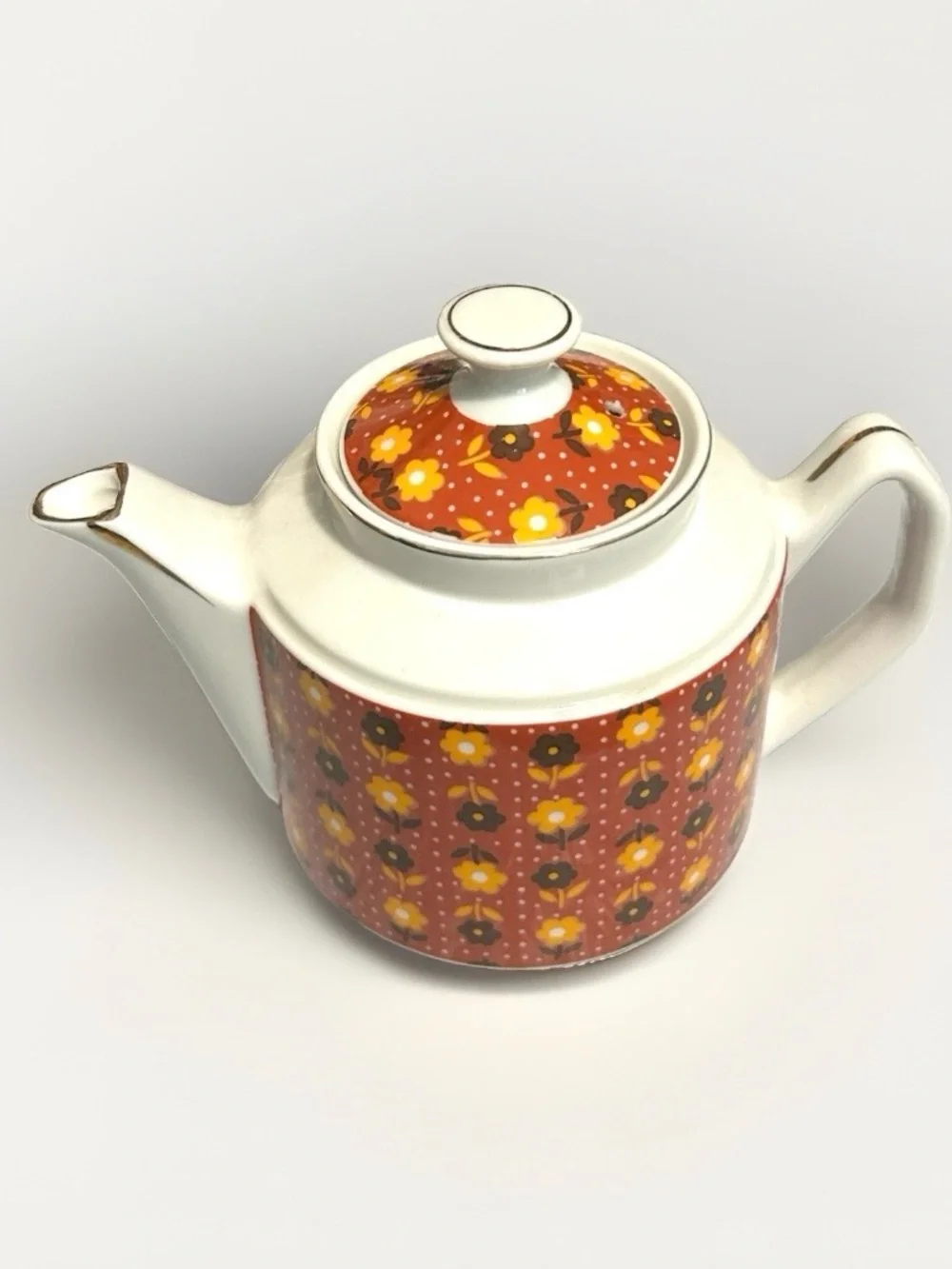 Enesco Coffee Tea Pot Daisy Floral Pattern 5